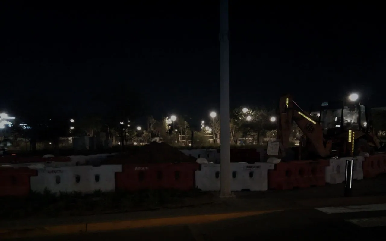 Night works, lit and signed