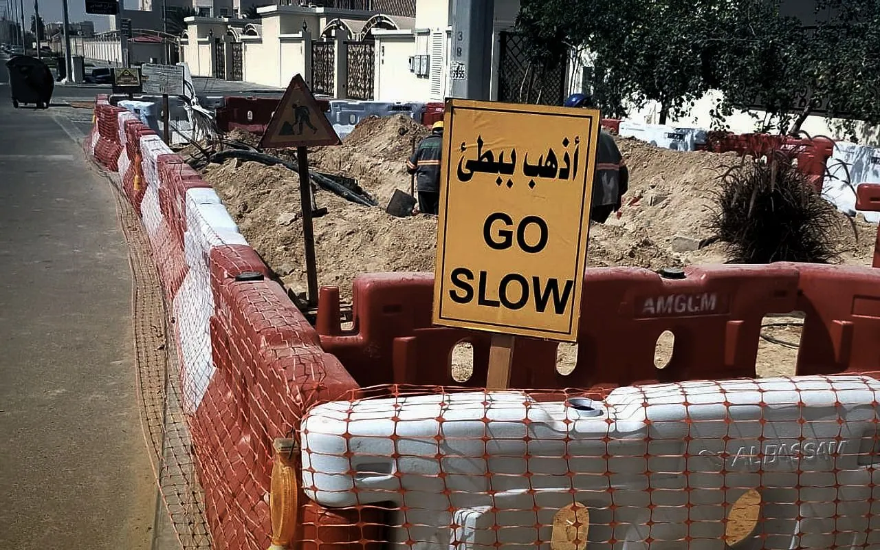 Traffic management around the works