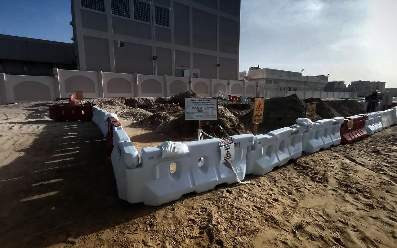 Barricaded excavation